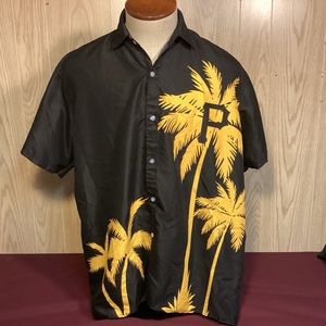 MLB Pittsburgh Pirates Black And Gold Hawaiian Shirt men’s size XXL